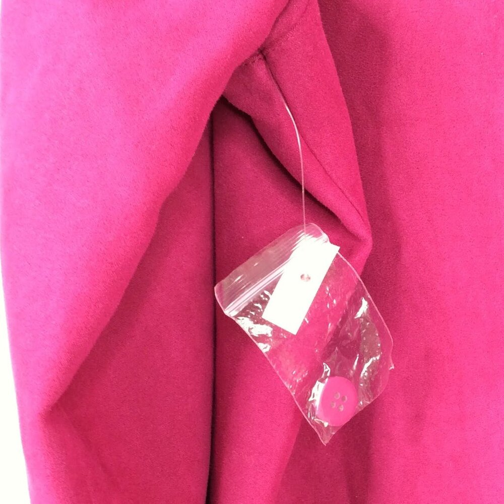 NWOT Studio Works Microfiber Top Women's Plus Size 1X Magenta Pink Button Down - Picture 6 of 8